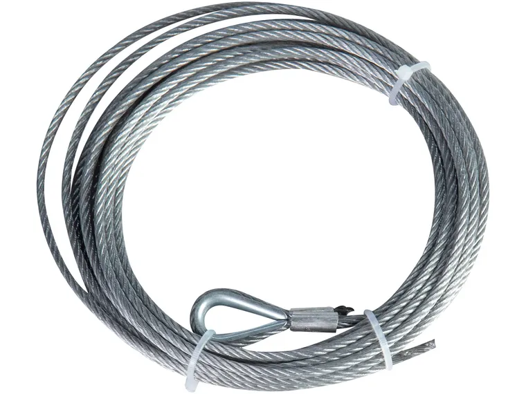 Wire rope sling, single leg, flemish eye with steel sleeve