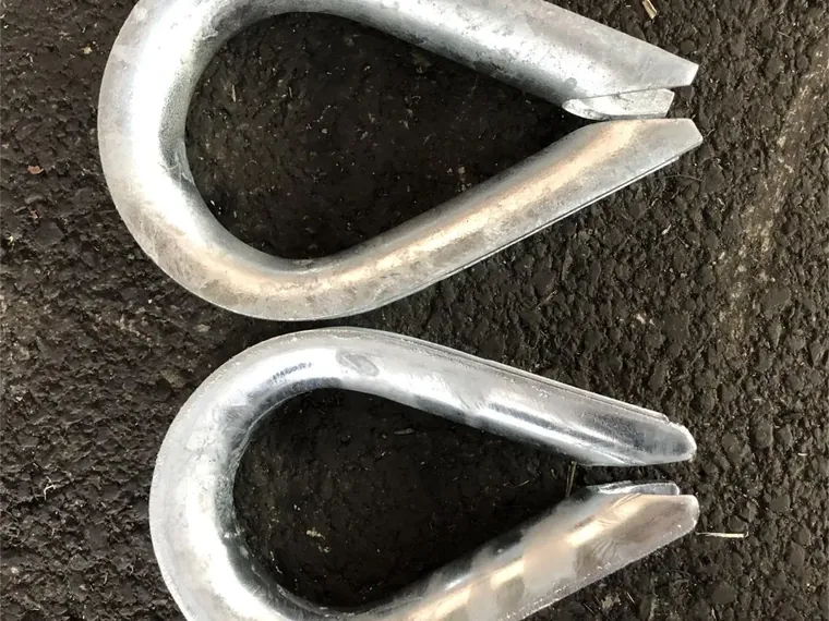 Heavy-duty wire rope thimble, US type G414, hot-dip galvanized